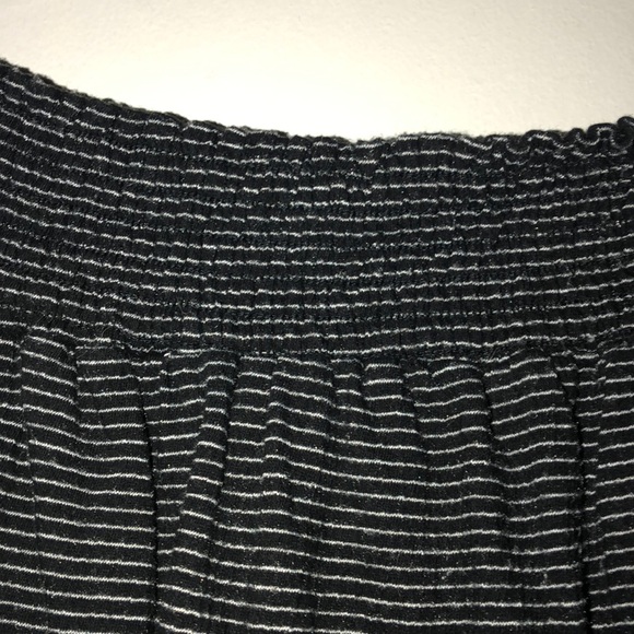 Dark blue/white striped on/off the shoulder top - Picture 3 of 4